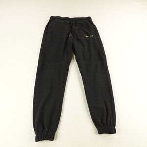 Young LA Pants Mens Large Black Fleece Joggers Tapered Sweats Sweatpants Gym